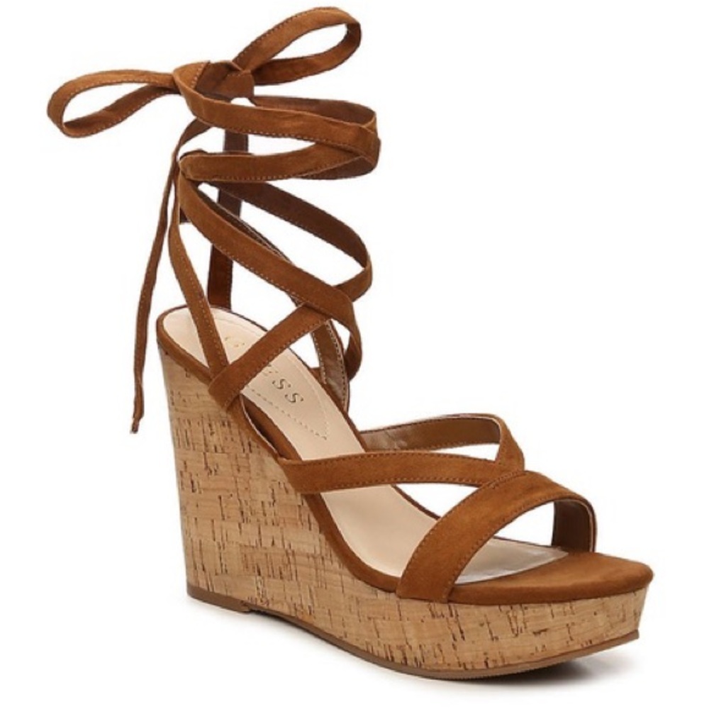 Guess treacy suede wedge